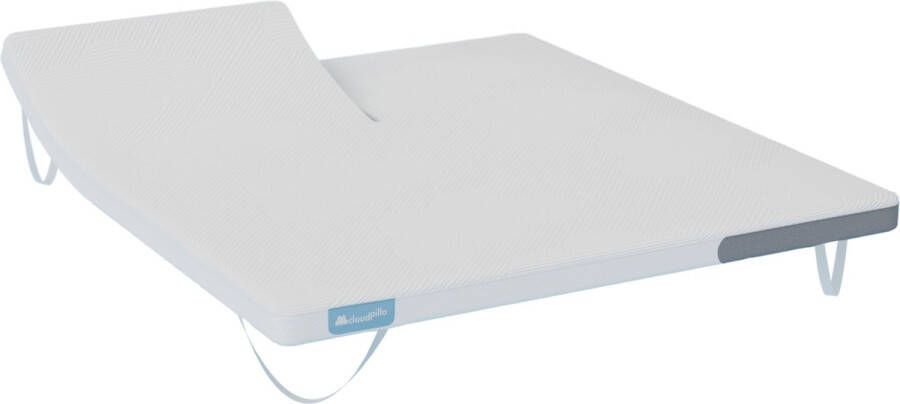 Cloudpillo Original Split Topper 200x210 Afstelbaar 125 Dagen Proefslapen 4-Seizoenen Voorzien van Elastieken Matras topper