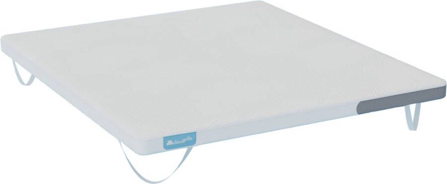 Cloudpillo Topper 140x200 2-Pers Topdekmatras Adaptive Support laag 4-Seizoenen Voorzien van Elastieken Wasbare Hoes