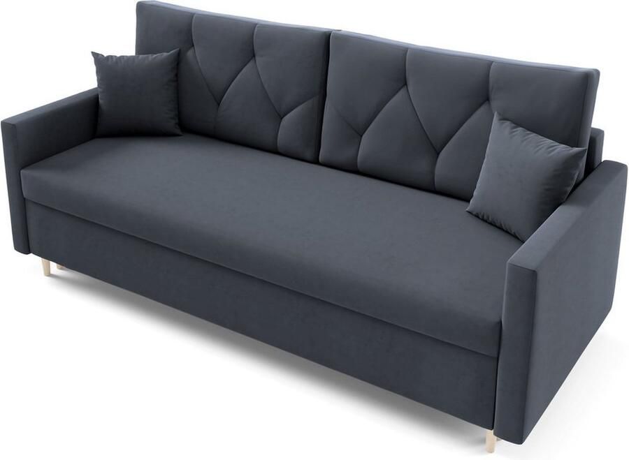Cloudsofas Cloudsofa Nordic Antraciet Uitklapbaar Slaapbank Logeerbed Zetelbed Slaapfauteuil