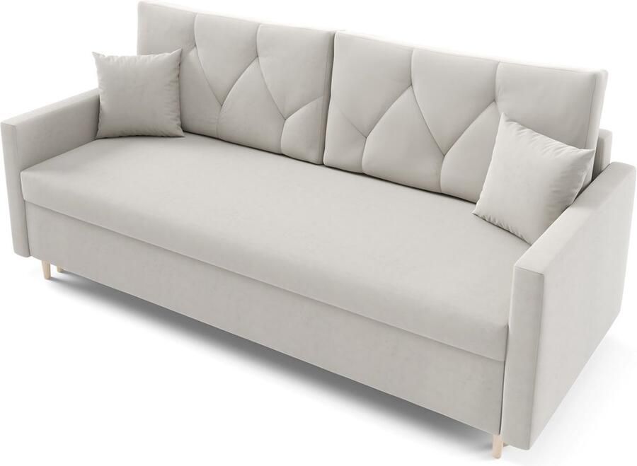 Cloudsofas Cloudsofa Nordic Crème Uitklapbaar Slaapbank Logeerbed Zetelbed Slaapfauteuil