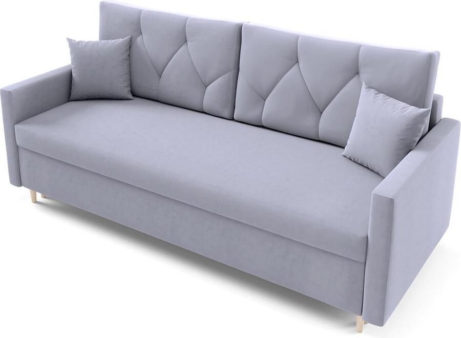 Cloudsofas Cloudsofa Nordic Grijs Uitklapbaar Slaapbank Logeerbed Zetelbed Slaapfauteuil - Foto 2