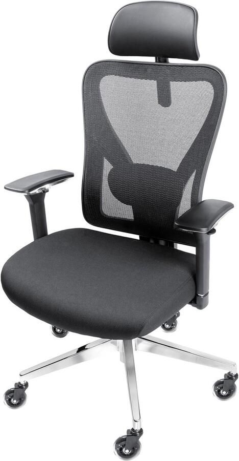 CLOUVOU Ergonomische Bureaustoel CleverSeat 4D Armleuningen Bureau Stoel voor Volwassenen Max 150 kg Orthopedisch Rugkussen Zwart - Foto 2