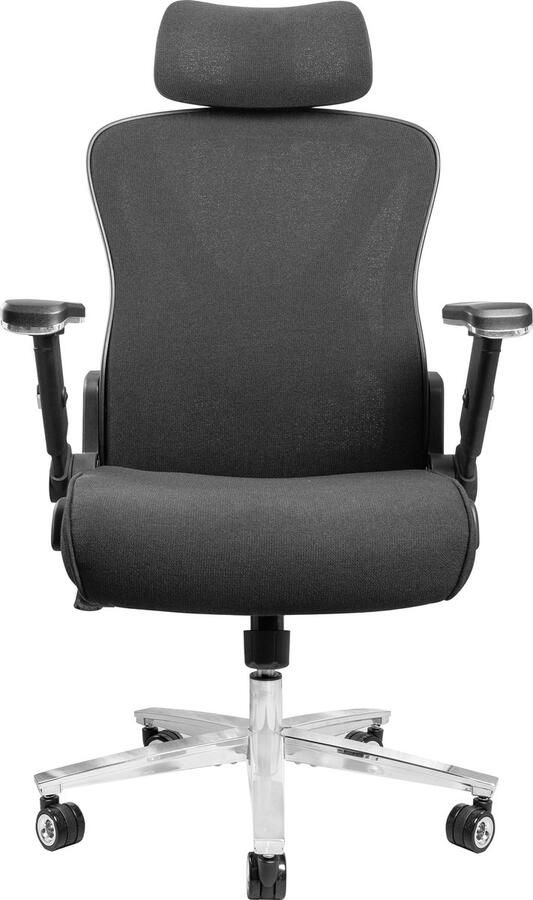 CLOUVOU Ergonomische Bureaustoel MasterSeat 5D Armleuningen Bureau Stoel voor Volwassenen Max 200 kg 3D Hoofdsteun Zwart