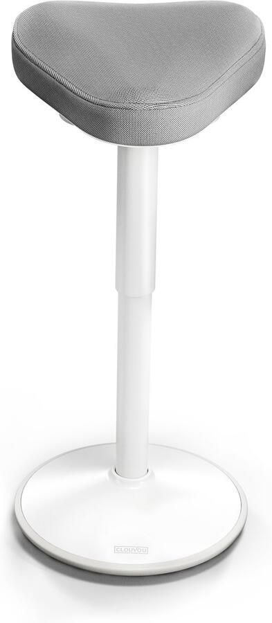 CLOUVOU Ergonomische Kruk Nexus Max 125 kg Traploos Verstelbare Zadelkruk op Wielen 57-82 cm Bureau Stoel met Handgrepen Antraciet