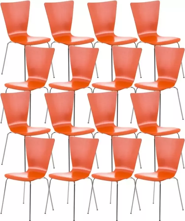 Clp Aaron Set van 16 Bezoekersstoel oranje