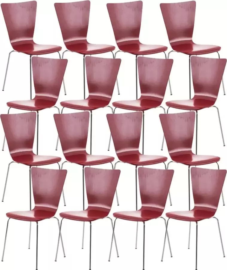 Clp Aaron Set van 16 Bezoekersstoel rood