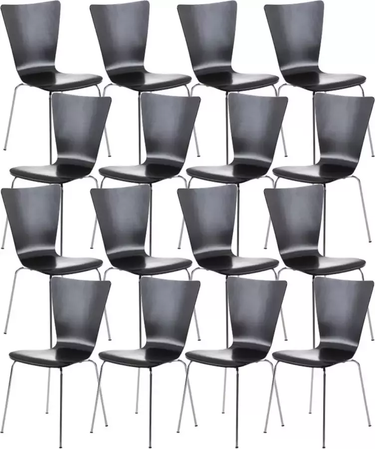 Clp Aaron Set van 16 Bezoekersstoel zwart