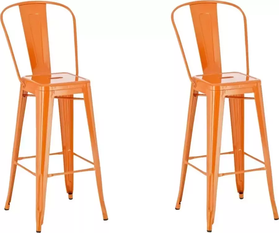 Clp Aiden Set van 2 barkrukken oranje