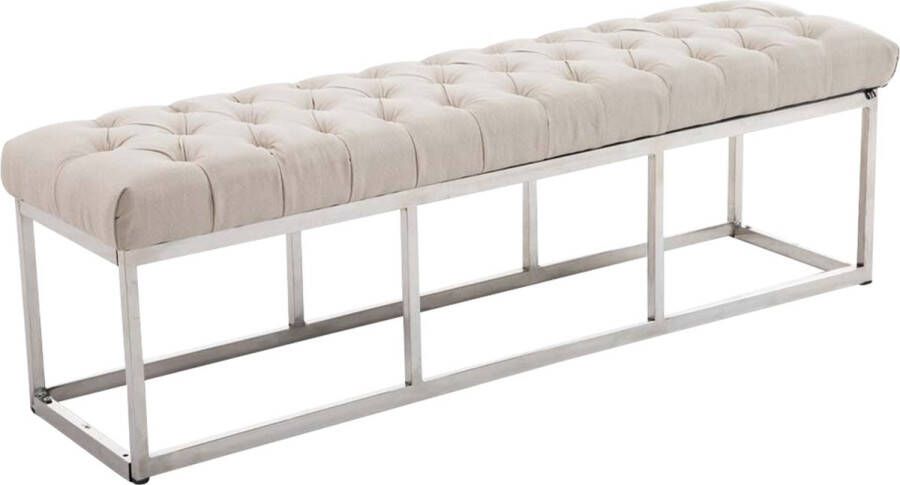 Clp Amun Zitbank Rvs Stof creme 150 cm - Foto 1