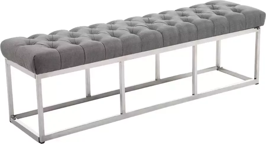 Clp Amun Zitbank Rvs Stof grijs 150 cm - Foto 1