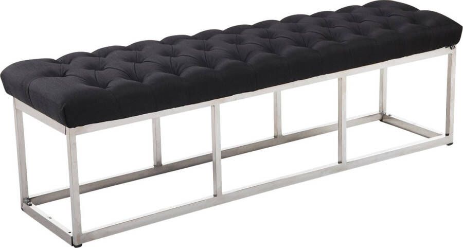 Clp Amun Zitbank Rvs Stof zwart 150 cm - Foto 2