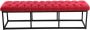 Clp Amun Zitbank Zwart frame Stof rood 150 cm - Thumbnail 2