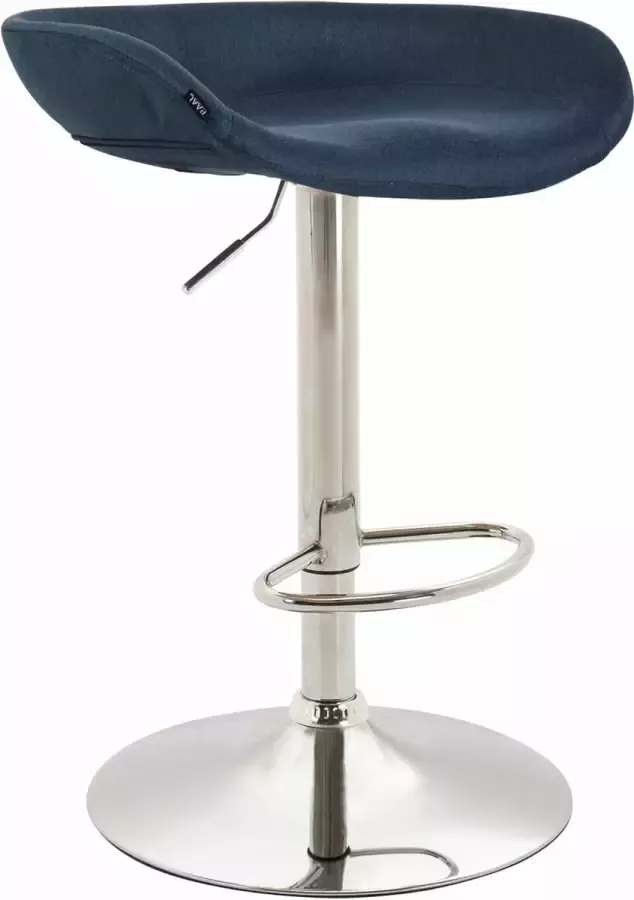 Clp Anaheim Barkruk Stof blauw chroom