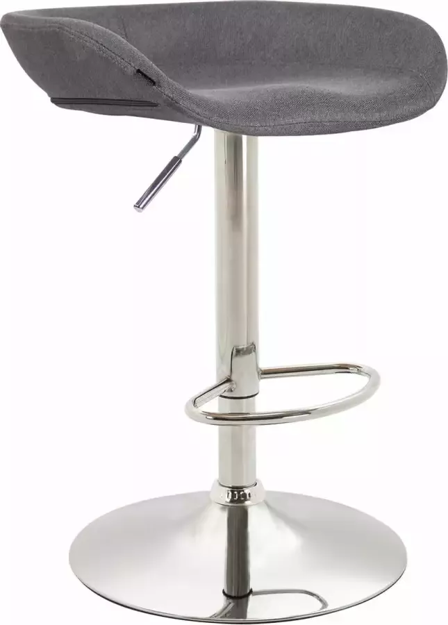 CLP Anaheim Barkruk Stof donkergrijs chroom