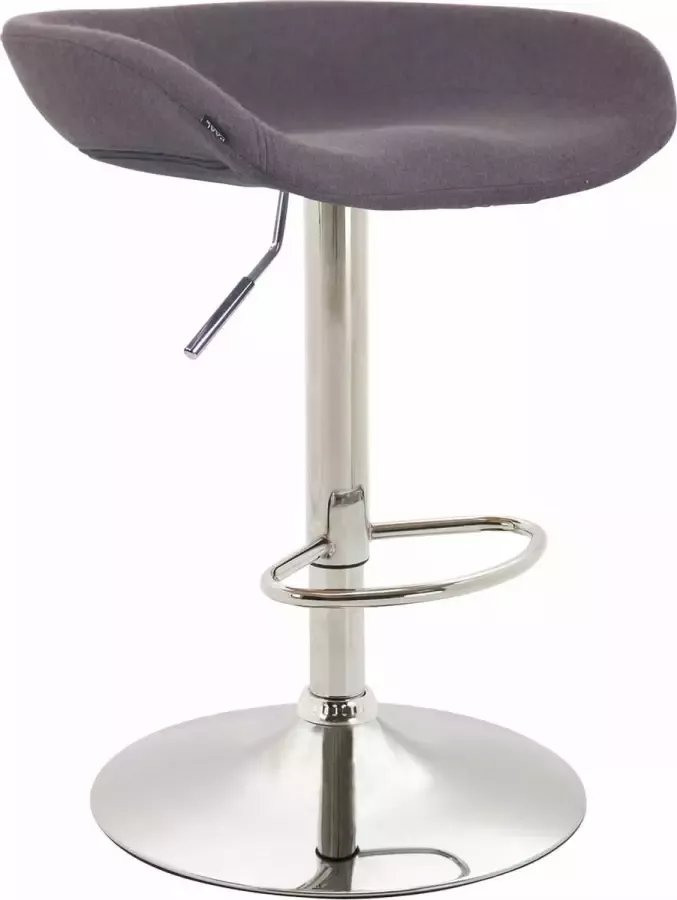 Clp Anaheim Barkruk Vilt grijs chroom