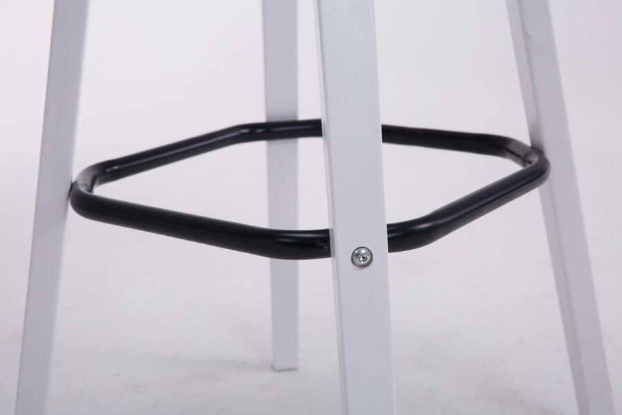 Clp Avika Set van 2 barkrukken Kunstleer zwart kleur onderstel :wit