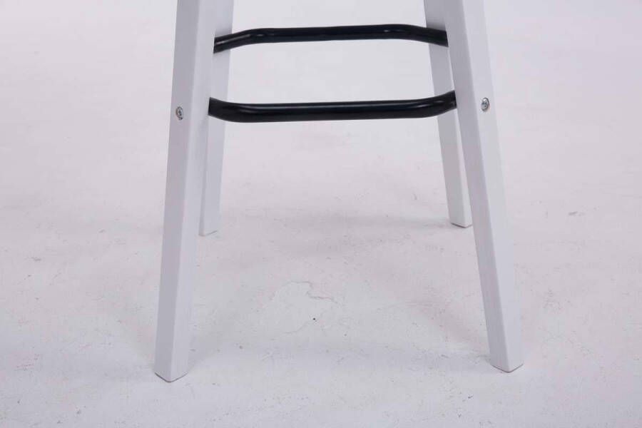 Clp Avika Set van 2 barkrukken Kunststof & kunstleer grijs kleur onderstel :wit