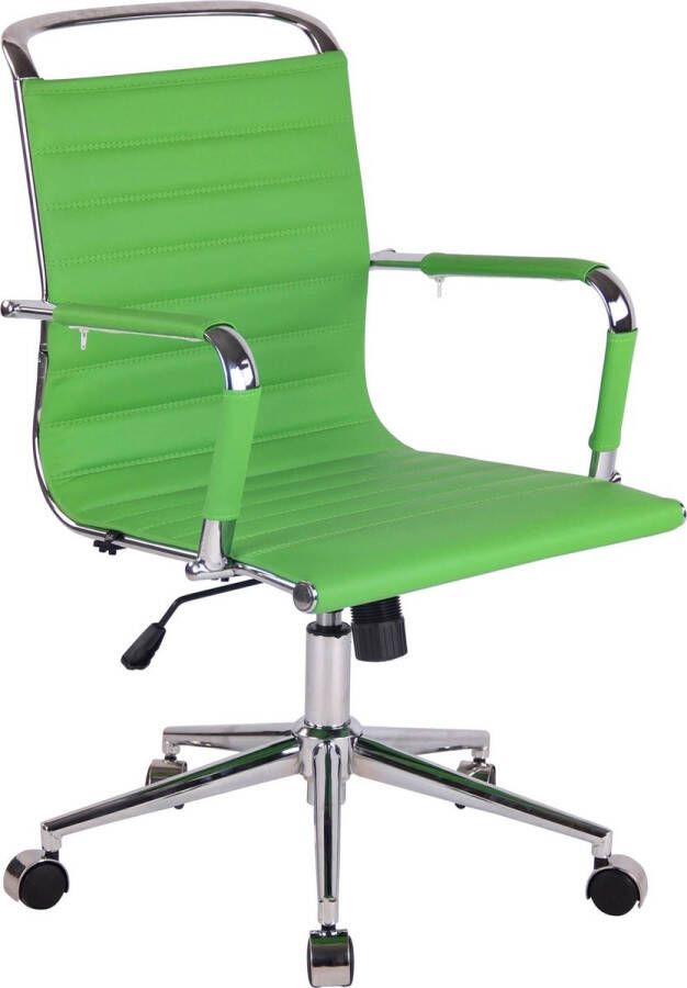 Clp Barton Bureaustoel Ergonomisch Met armleuningen Kunstleer groen Kunstleer