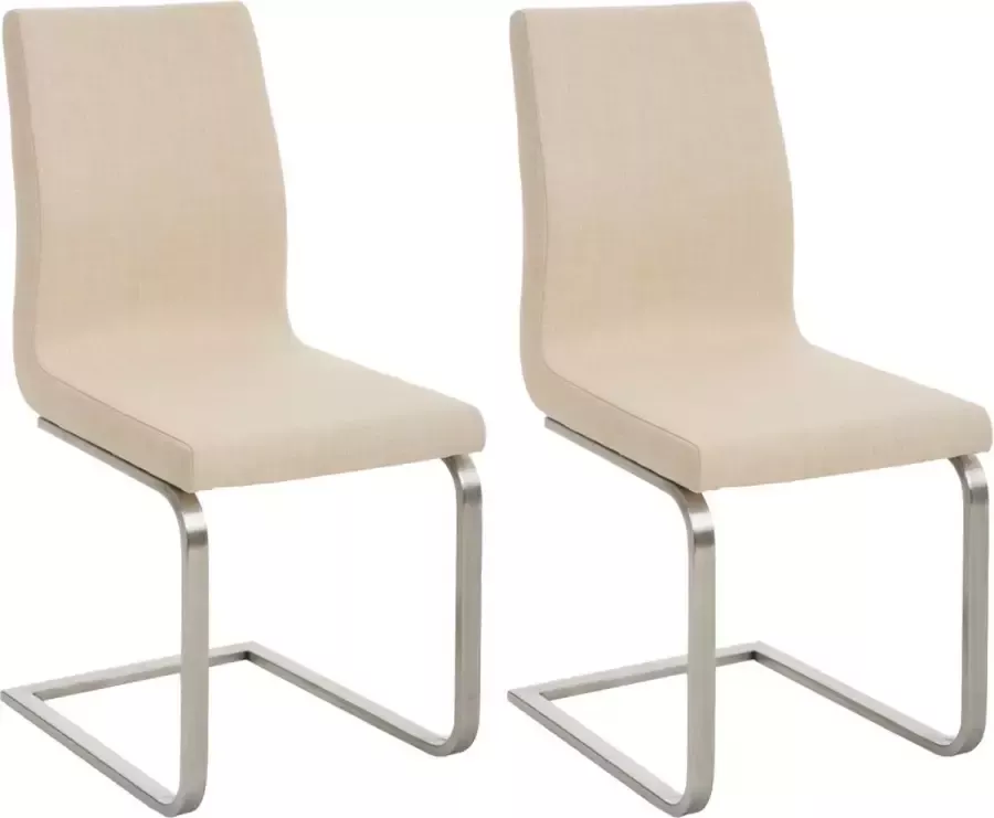 Clp Belfort Set van 2 eetkamerstoelen Stof creme