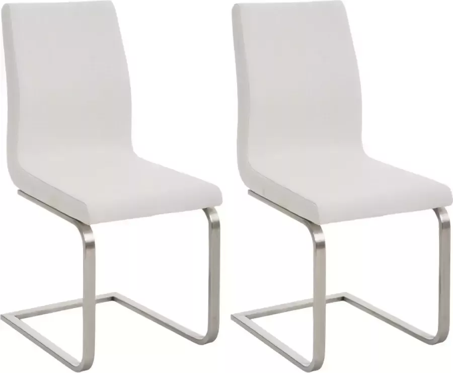 Clp Belfort Set van 2 eetkamerstoelen Stof wit