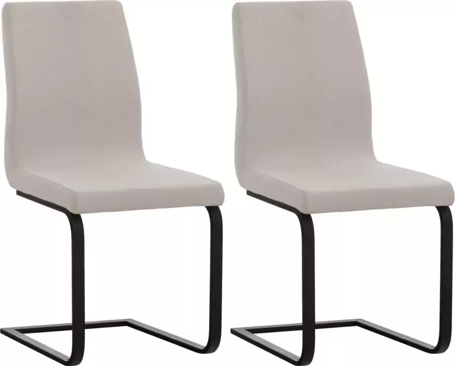 Clp Belley Set van 2 eetkamerstoelen wit Stof