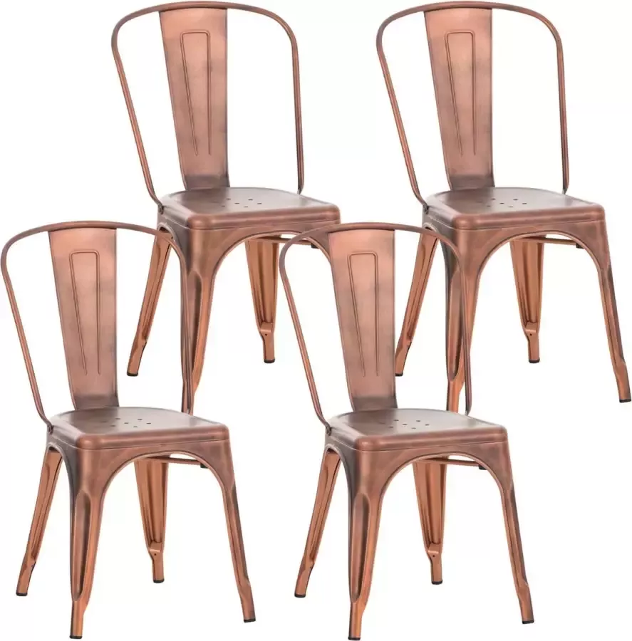 Clp Benedikt Set van 4 stoelen koper