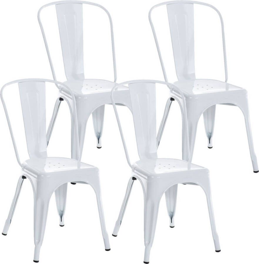 Clp Benedikt Set van 4 stoelen wit