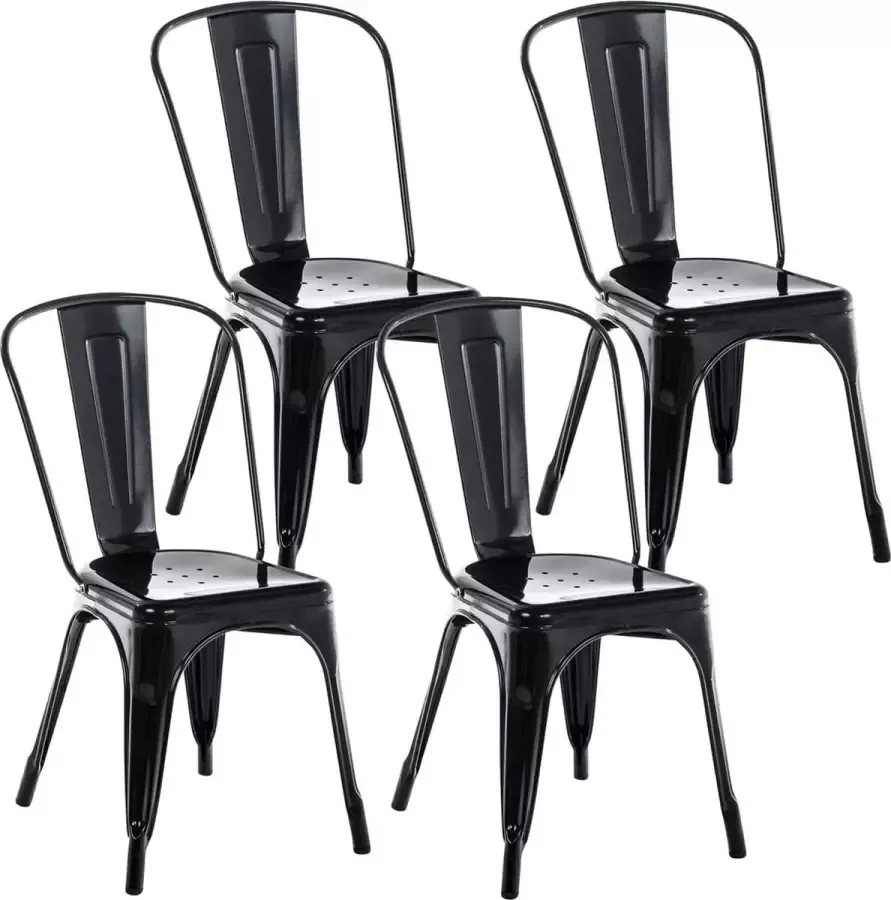 Clp Benedikt Set van 4 stoelen zwart