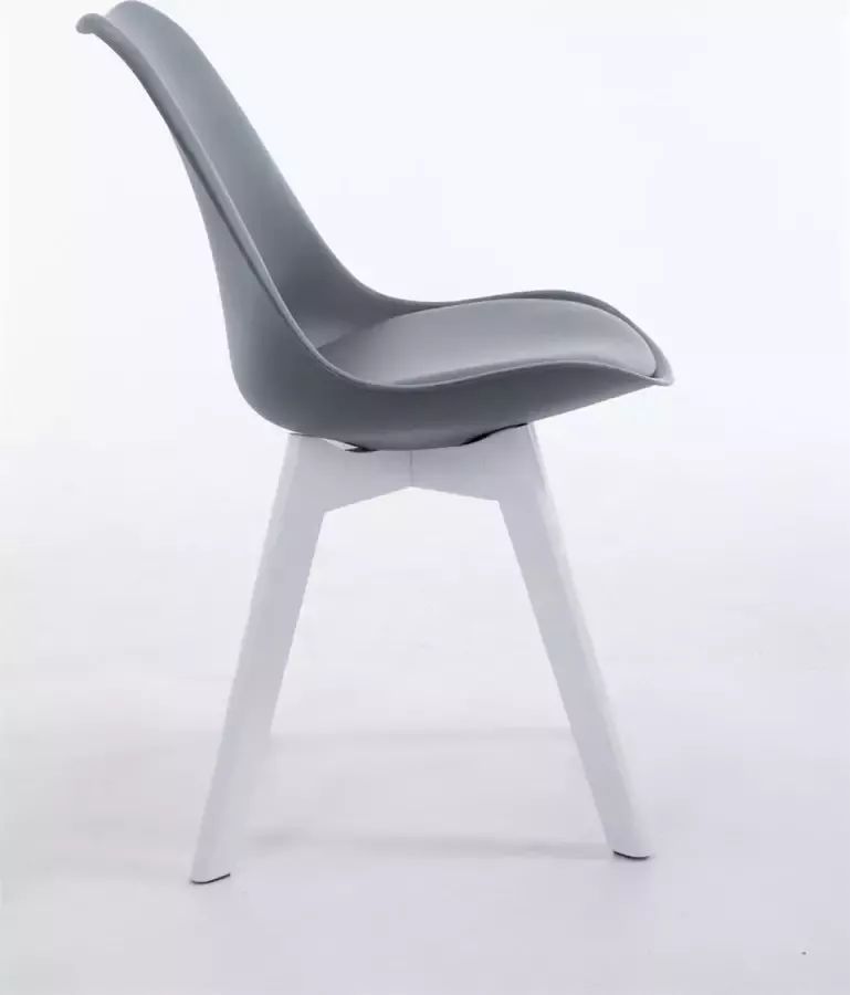 CLP Eetkamerstoel Borneo V2 Wit (Eik) Frame Kunstleer