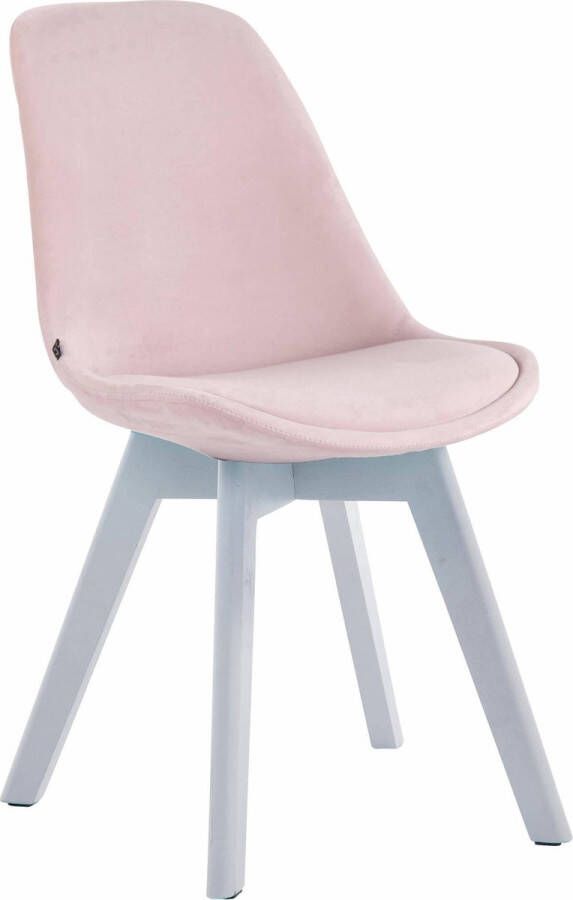 CLP Eetkamerstoel Borneo V2 Wit Frame Fluweel