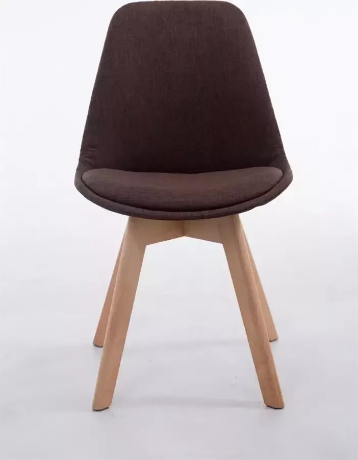 Clp Borneo V2 Eetkamerstoel Stof bruin natura