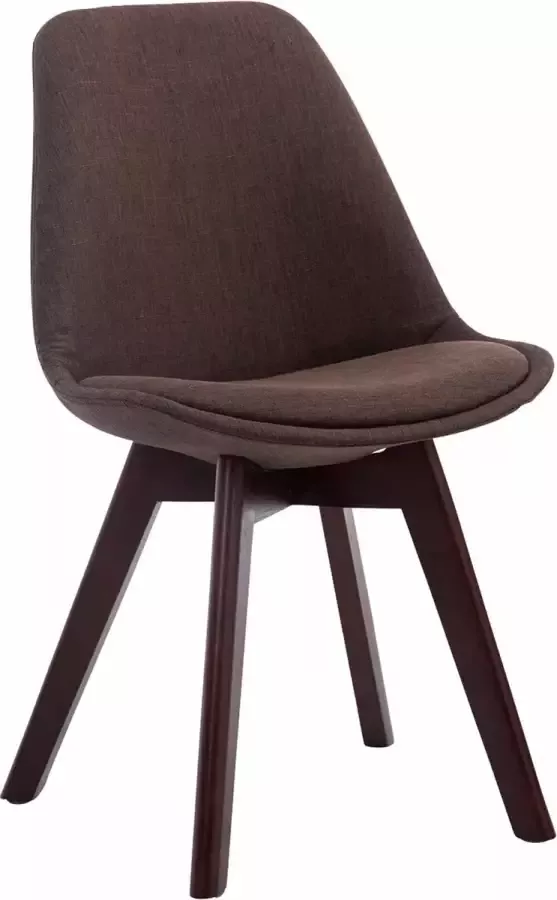 Clp Borneo V2 Eetkamerstoel Stof bruin walnoot (eik)