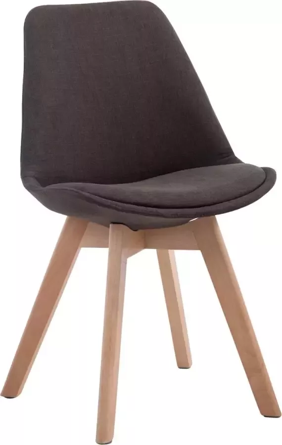 CLP Borneo V2 Eetkamerstoel Stof donkergrijs natura