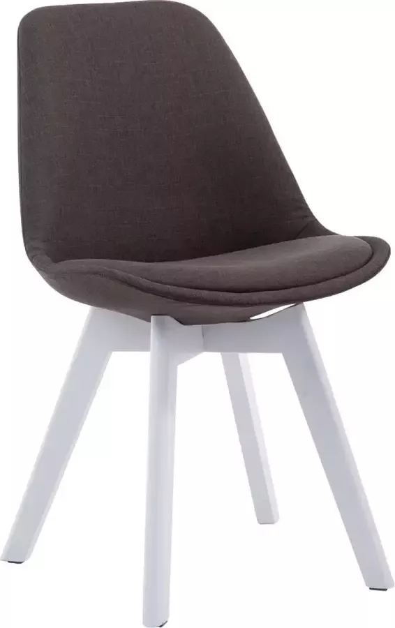 Clp Borneo V2 Eetkamerstoel Stof donkergrijs wit