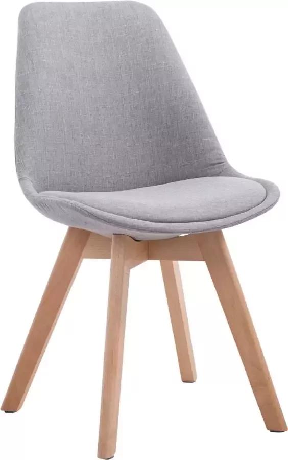 Clp Borneo V2 Eetkamerstoel Stof grijs natura