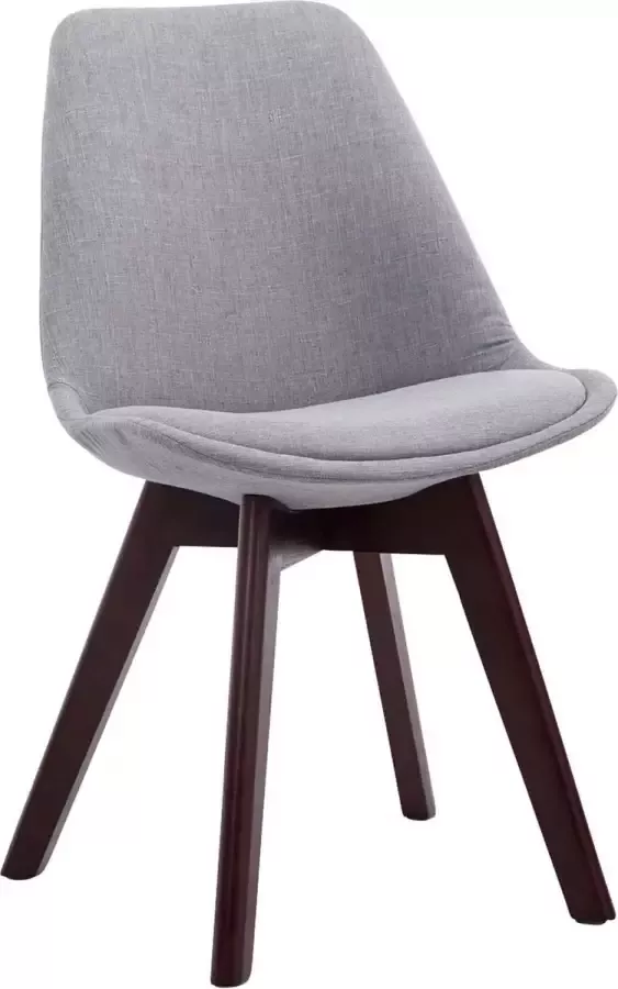 Clp Borneo V2 Eetkamerstoel Stof grijs walnoot