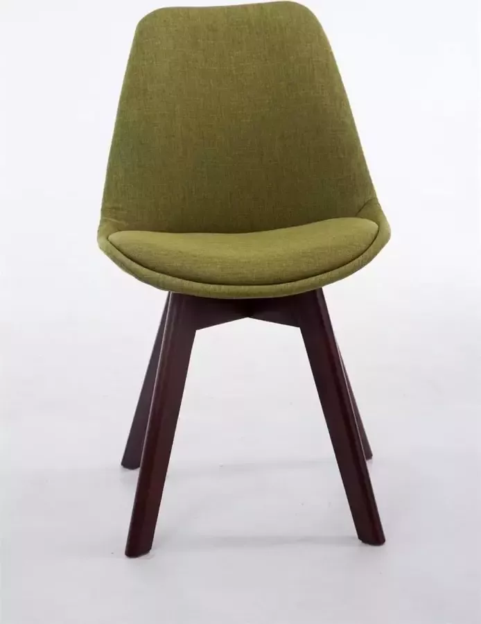 Clp Borneo V2 Eetkamerstoel Stof groen walnoot (eik)