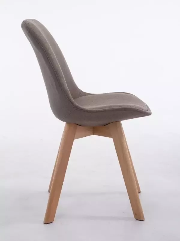 Clp Borneo V2 Eetkamerstoel Stof taupe natura (eik)