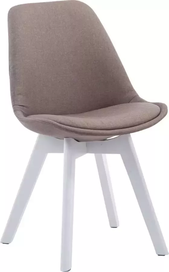 Clp Borneo V2 Eetkamerstoel Stof taupe wit