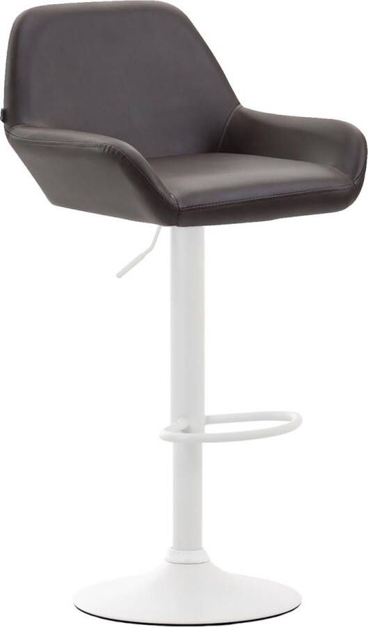 CLP Barkruk Braga Wit Frame Kunstleer