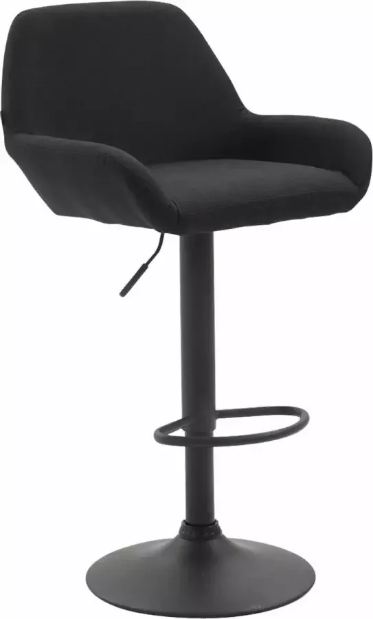 CLP Barkruk Braga Zwart Frame Stof - Foto 1
