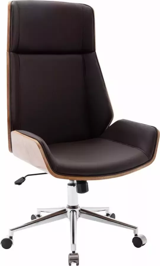 CLP Bureaustoel Breda Walnoot Kunstleer