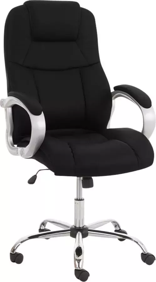 Clp Bureaustoel Ergonomische bureaustoel Design Hoofdkussen In hoogte verstelbaar Kunstleer Zwart 66x70x122 cm