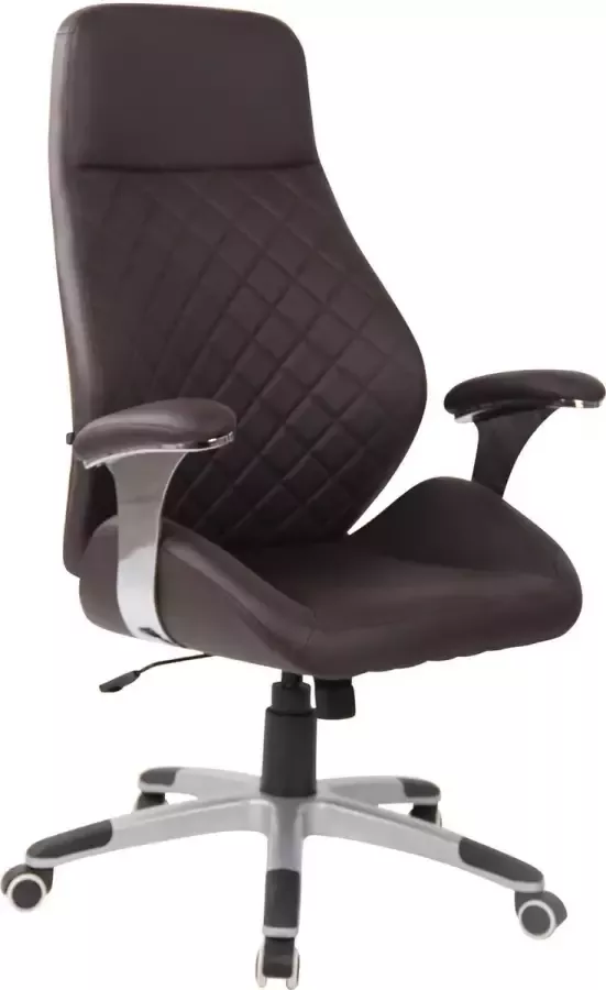 Clp Bureaustoel Ergonomische bureaustoel Design In hoogte verstelbaar Kunstleer Donkerbruin 61x49x126 cm