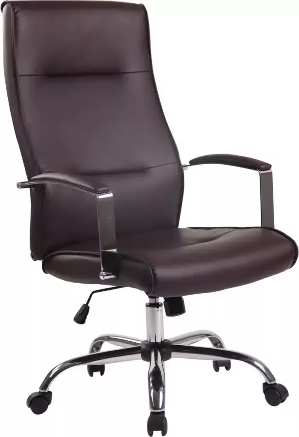 Clp Bureaustoel Ergonomische bureaustoel Design In hoogte verstelbaar Kunstleer Donkerbruin 63x72x124 cm