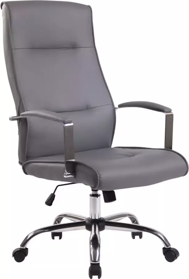 Clp Bureaustoel Ergonomische bureaustoel Design In hoogte verstelbaar Kunstleer Grijs 63x72x124 cm