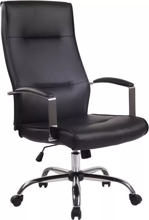 Clp Bureaustoel Ergonomische bureaustoel Design In hoogte verstelbaar Kunstleer Zwart 63x72x124 cm