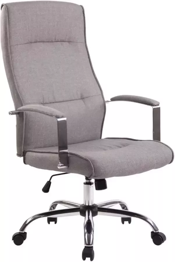 Clp Bureaustoel Ergonomische bureaustoel Design In hoogte verstelbaar Stof Grijs 63x72x124 cm