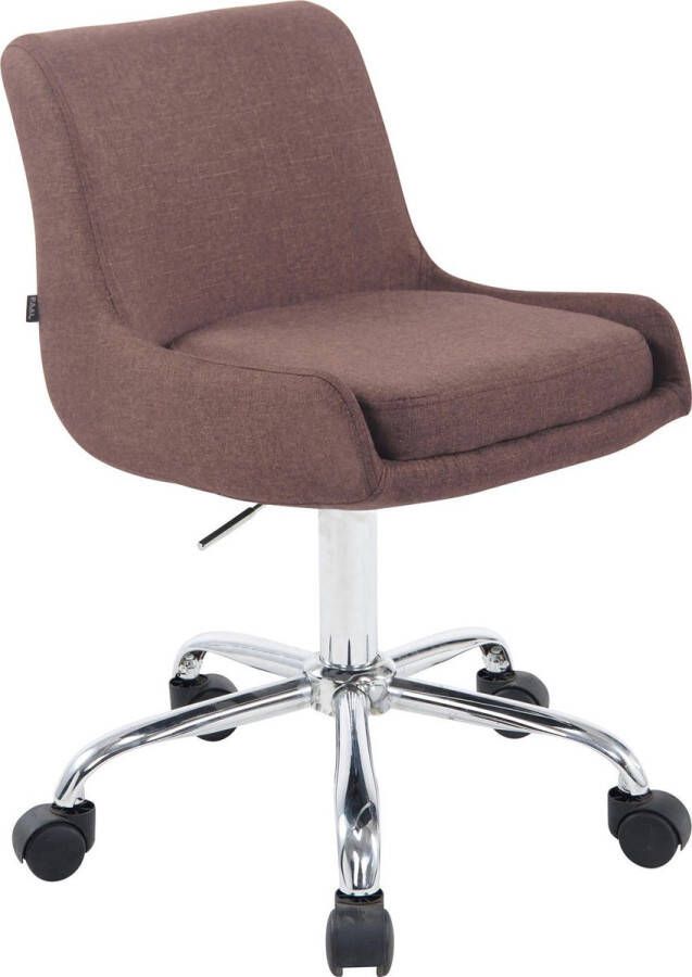 Clp Bureaustoel Kantoorstoel Design In hoogte verstelbaar Stof Bruin 43x34x87 cm