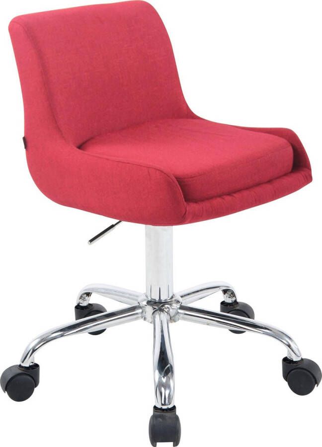 Clp Bureaustoel Kantoorstoel Design In hoogte verstelbaar Stof Rood 43x34x87 cm